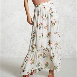 Floral Print Maxi Skirt